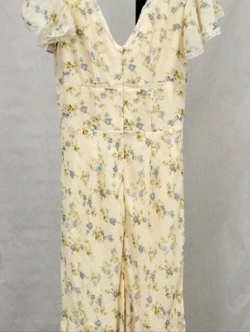 NWOT House Of Cb Amina Small Lemon Yellow Butter Georgette Wedding Summer S - Picture 4 of 7